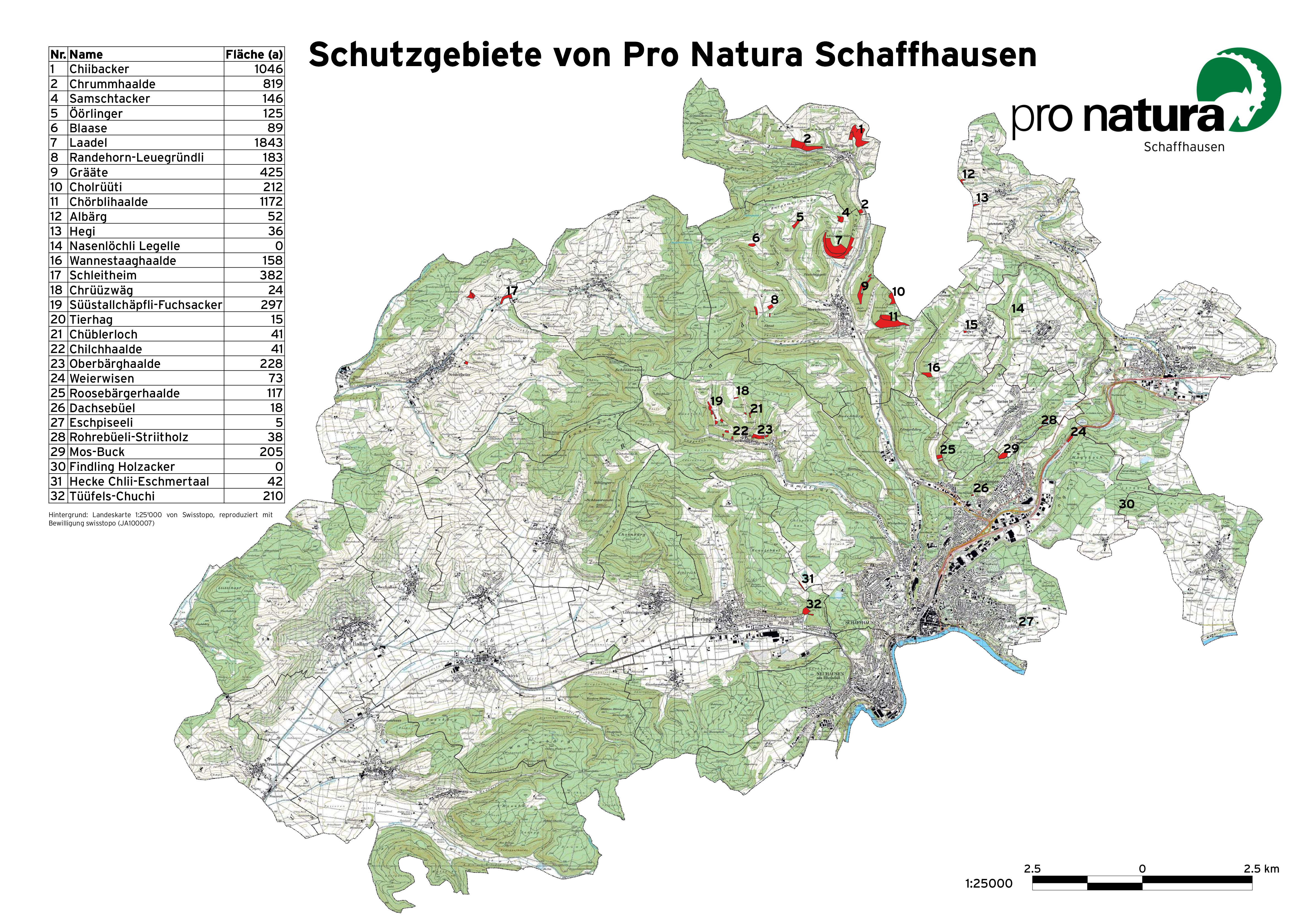 Unsere Naturschutzgebiete | Pro Natura Schaffhausen
